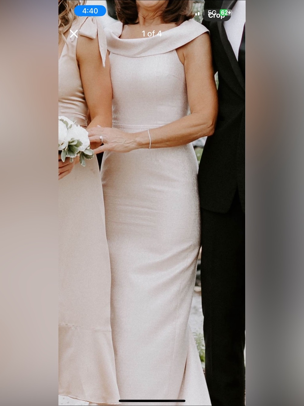 Off-Shoulder Cream Maxi Dress for Women